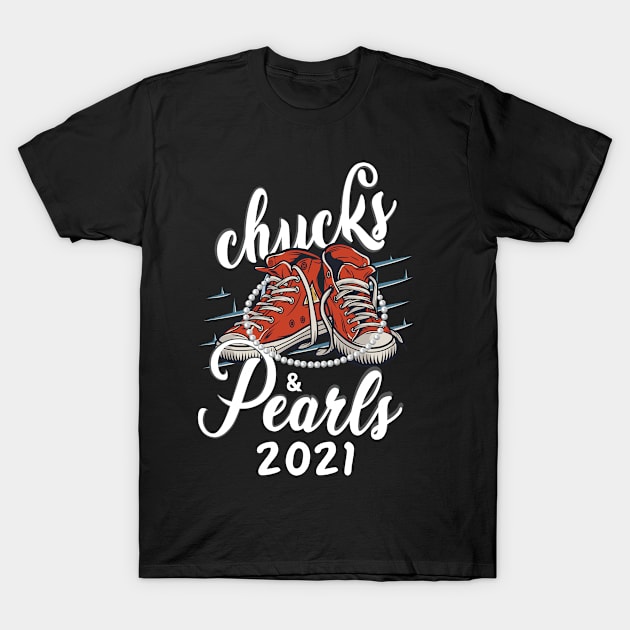 Chucks And Pearls T-Shirt by Riyadkhandaker